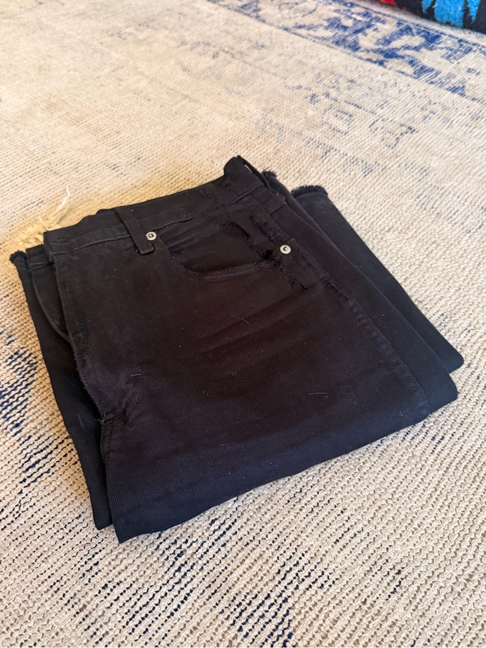 AMO Black Zip-Front Jeans